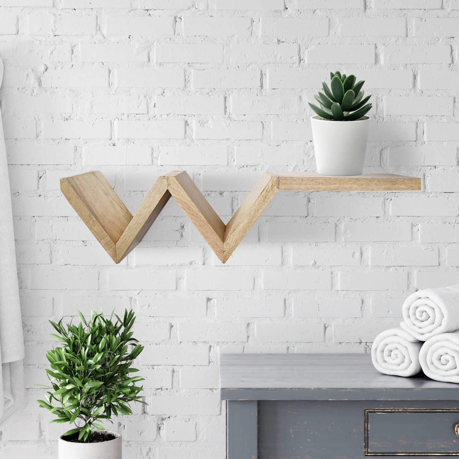 Bronte Shelf - Rustic Wood Floating Shelf for Home Decor | Perfect for Living Room, Bedroom & Kitchen Storage