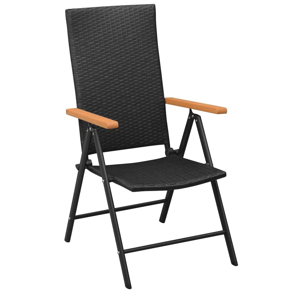 Outdoor Patio Furniture Set 3-Piece - Black & Brown Garden Conversation Set for Lawn, Backyard & Poolside | Durable Patio Dining Set | Perfect for Outdoor Entertaining & Relaxation