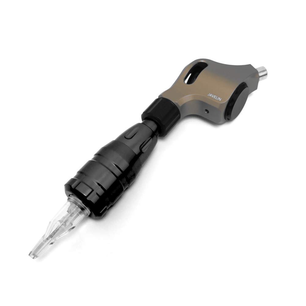 Javelin Wraith Professional Tattoo Rotary Machine with Needle Cartridges - Liner & Shader Gunner Grey - Perfect for Tattoo Artists & Beginners - Home Studio & Professional Use