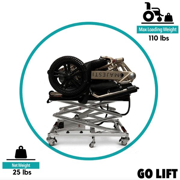 ComfyGo GO Lift Portable Scooter & Power Wheelchair Lift - Easy Mobility Aid for Travel & Home Use | Compact & Lightweight Design for Seniors & Disabled