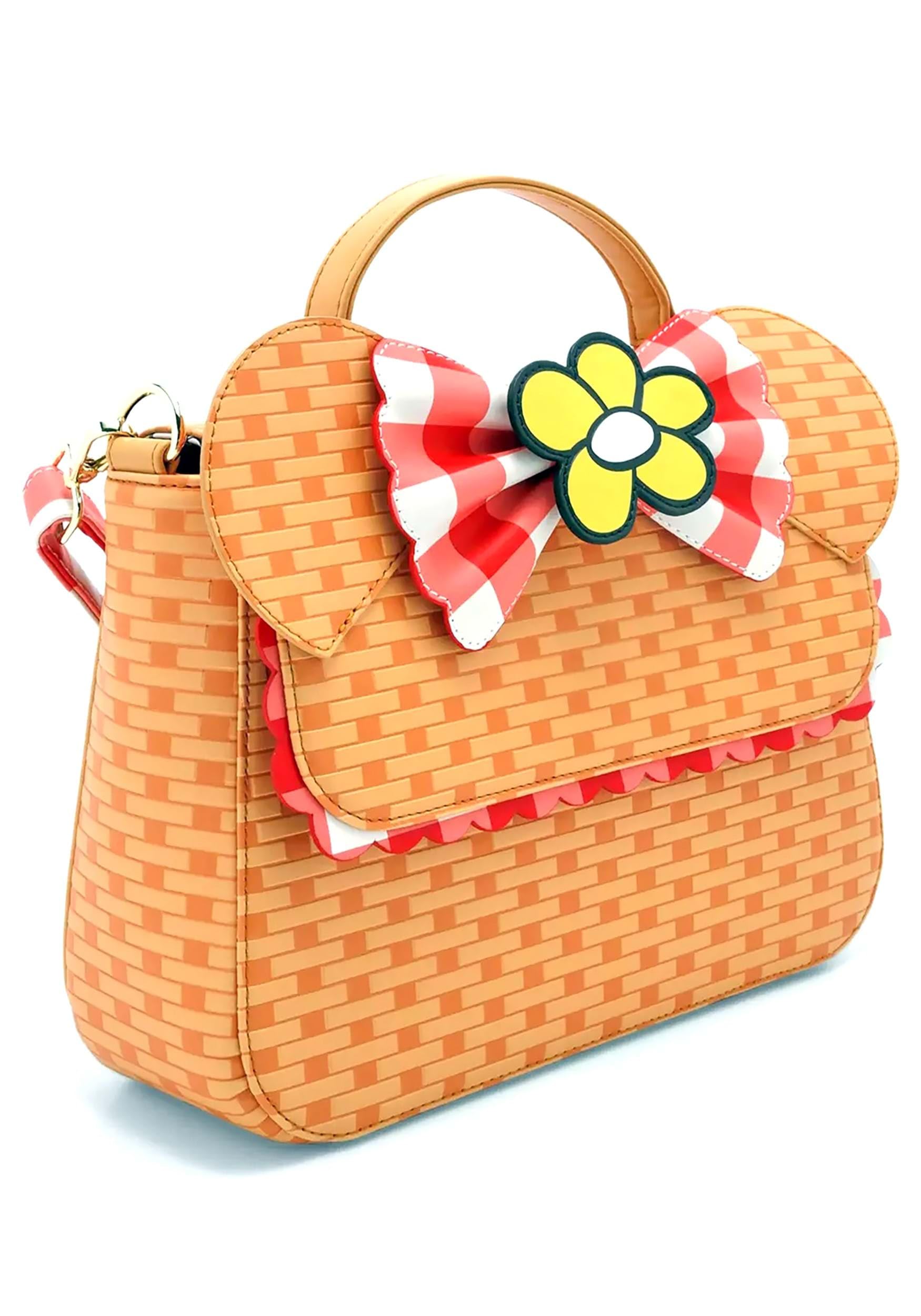 Disney Mickey & Friends Picnic Basket Crossbody Bag - Loungefly Official Licensed Mini Backpack Purse for Women, Perfect for Theme Parks, Travel & Daily Use