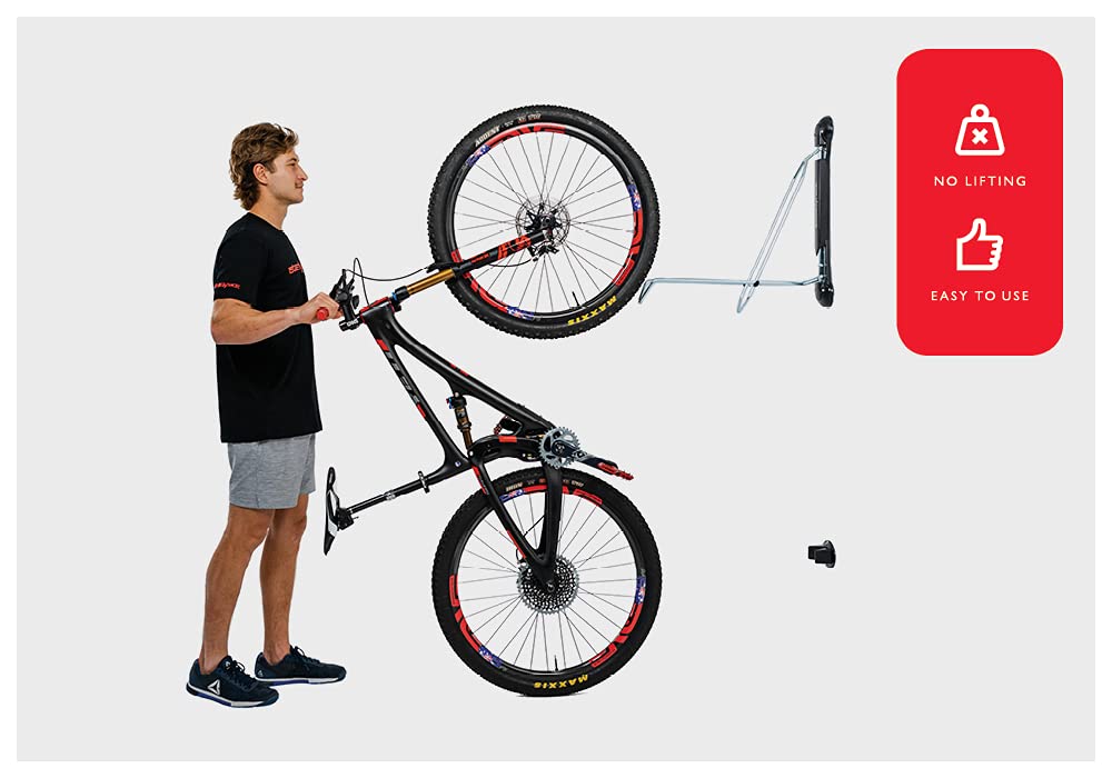 Steadyrack Bike Rack - Heavy Duty Wall Mounted Bike Storage for Mountain, Road & Kids Bikes | Space Saving Solution for Garage, Home & Bike Park | Perfect for Indoor & Outdoor Cycling Enthusiasts