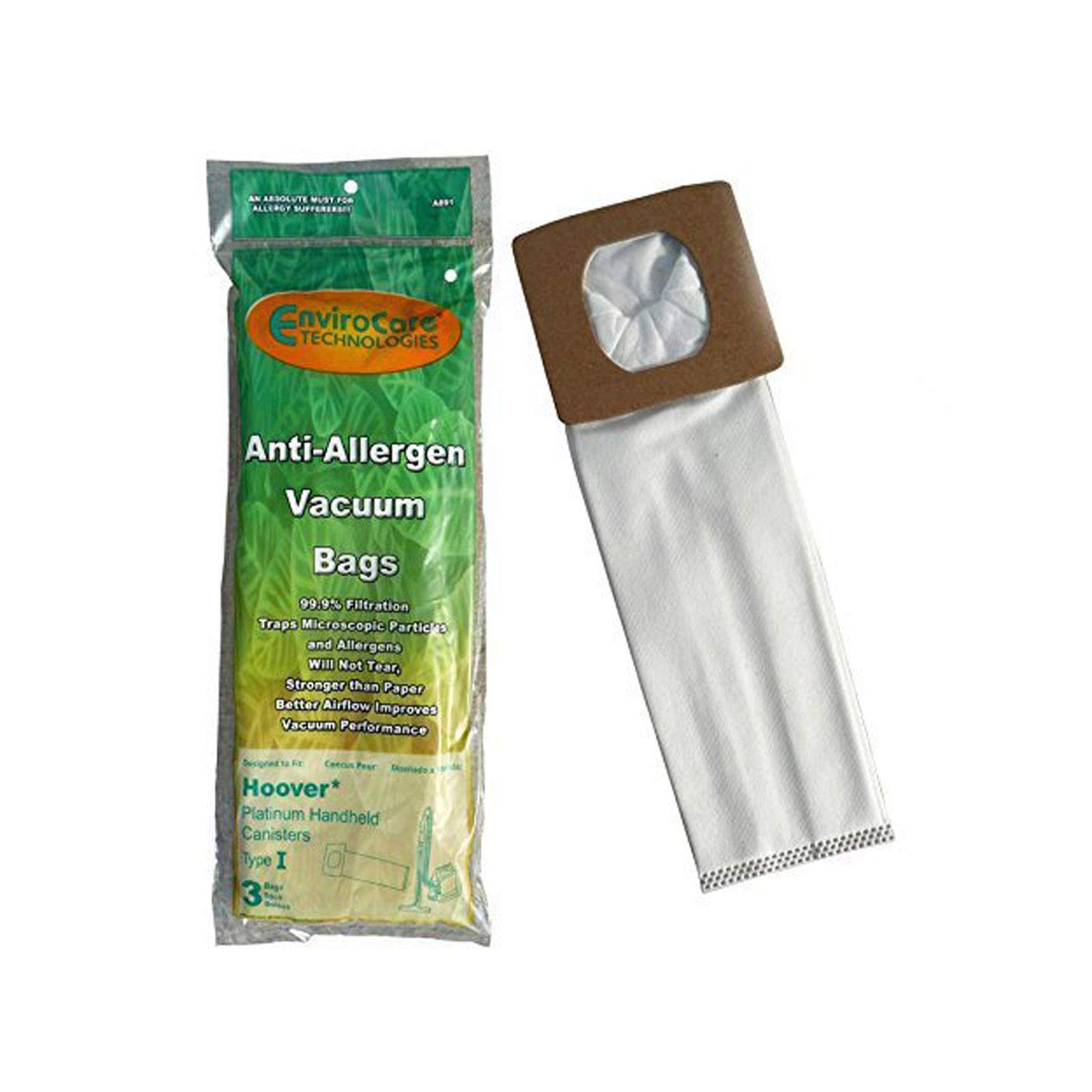 (12 Pack) Hoover Platinum Type I HEPA Vacuum Bags - Compatible with Hoover WindTunnel, Elite & Power Scrub Models - Perfect for Allergy Sufferers & Pet Owners