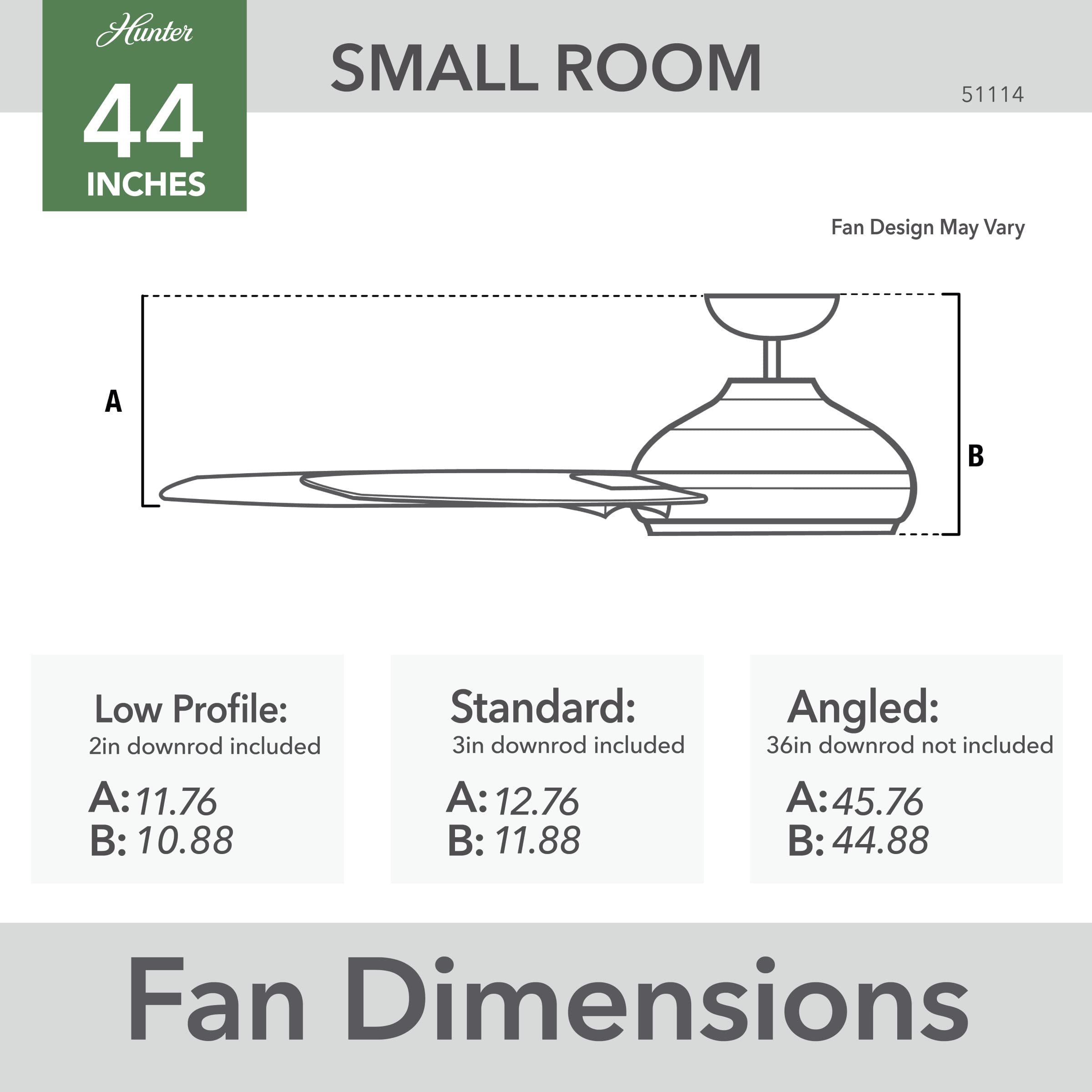 Hunter Fan Company 51114 - 44 Inch Kennicott Premier Bronze Indoor/Outdoor Ceiling Fan with Wall Control - Perfect for Patio, Porch, and Living Room Cooling