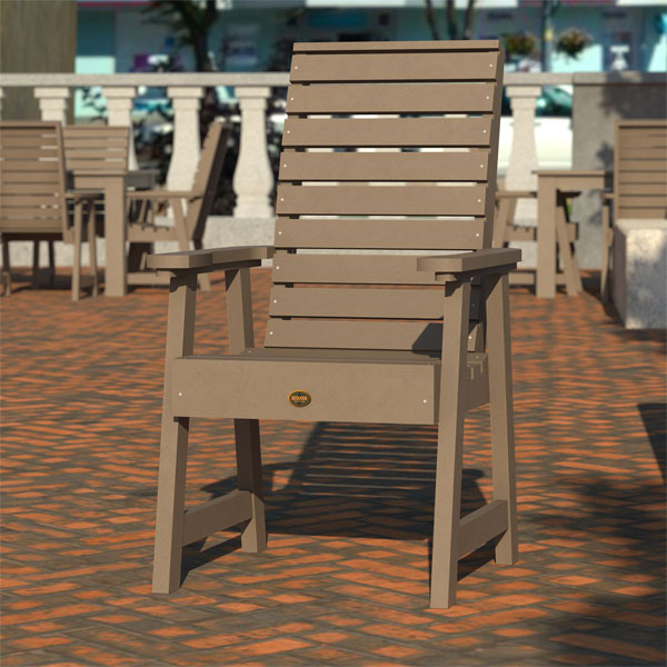 Glennville Dining Arm Chair - Modern Upholstered Dining Room Chair with Padded Seat - Perfect for Kitchen, Dining Room, and Home Office Use