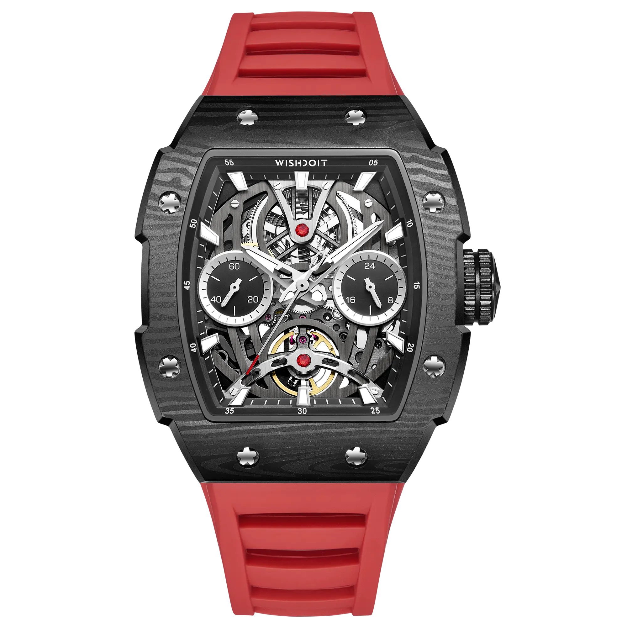 Pioneer Automatic Skeleton Tonneau Watch for Men - Stylish Mechanical Timepiece for Business, Casual & Formal Occasions