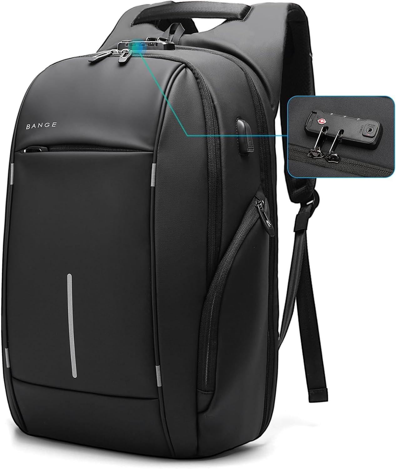 BANGE Minimalist Laptop Backpack with Anti-Theft Buckle, TSA-Approved for Air Travel, Lightweight Carry-On Backpack for Men & Women - Perfect for Work, School & Travel