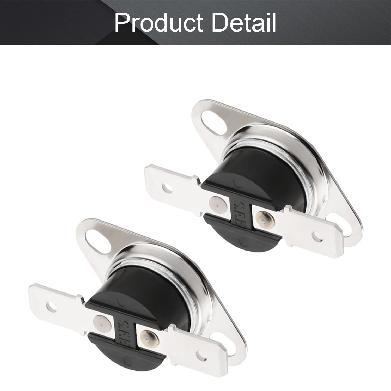 Fielect 2Pcs KSD301 Thermostat - 50°C/122°F Normally Open Snap Disc Limit Control Switch for Microwave Ovens, Water Heaters & HVAC Systems | High Precision Thermal Protection Switch