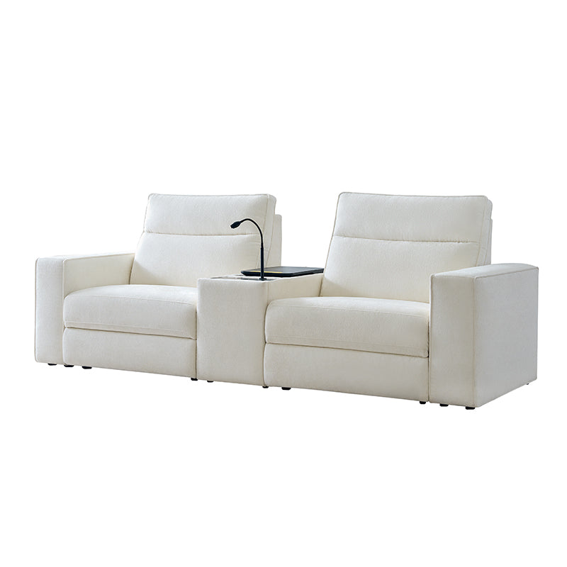 EliteNest Smart Reclining Theater Sofa with Built-in Bluetooth Speakers - Luxury Home Theater Seating for Movie Nights & Gaming Setup