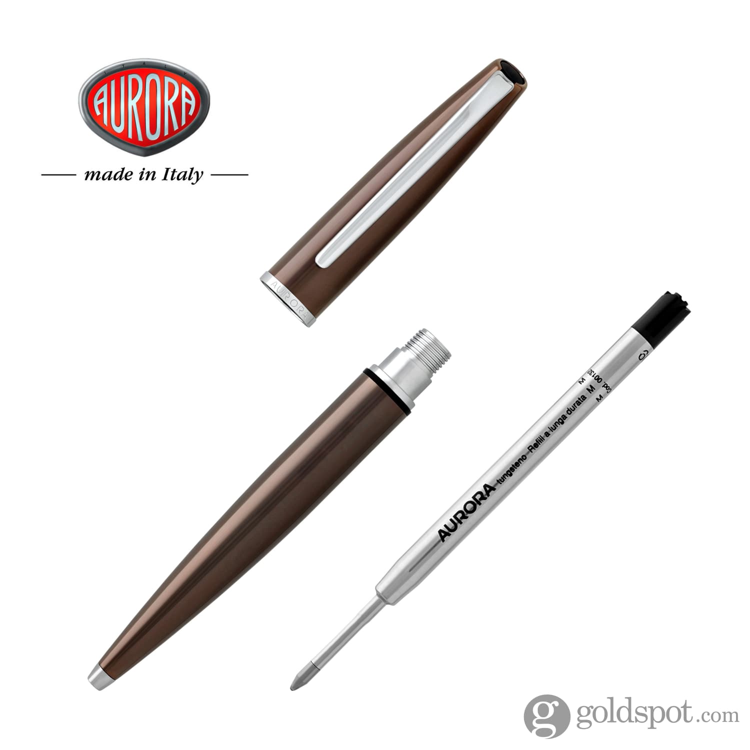 Aurora Style Ballpoint Pen in Bronze PVD Coating - Premium Writing Instrument for Office, Business Gifts & Everyday Use