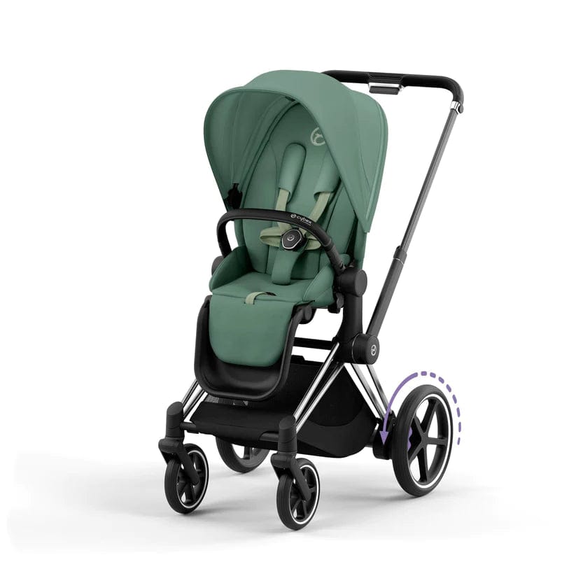 Cybex ePriam 2 Complete Stroller - Lightweight Chrome & Black Baby Stroller for Newborns to Toddlers | Perfect for City Walks, Shopping & Travel
