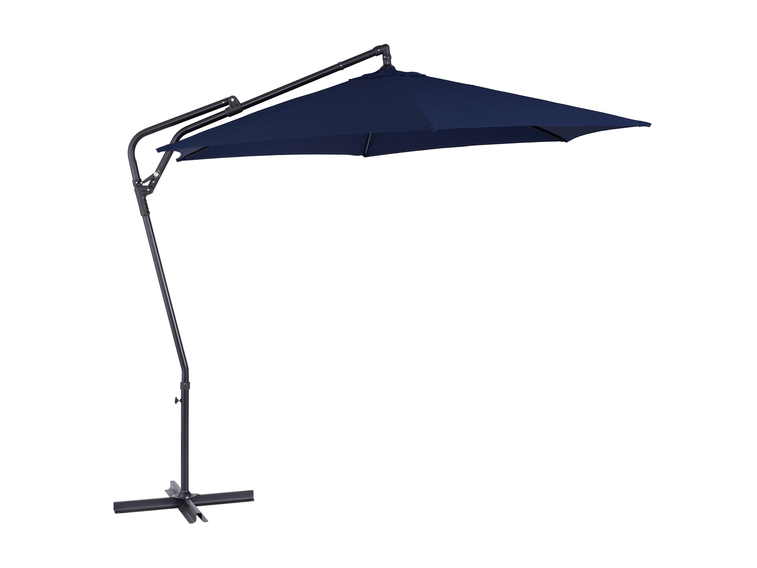 10ft Navy Blue Cantilever Umbrella - Heavy Duty Outdoor Patio Umbrella with Wind Vent for Garden, Poolside, and Backyard - Perfect for Sun Protection and Relaxation