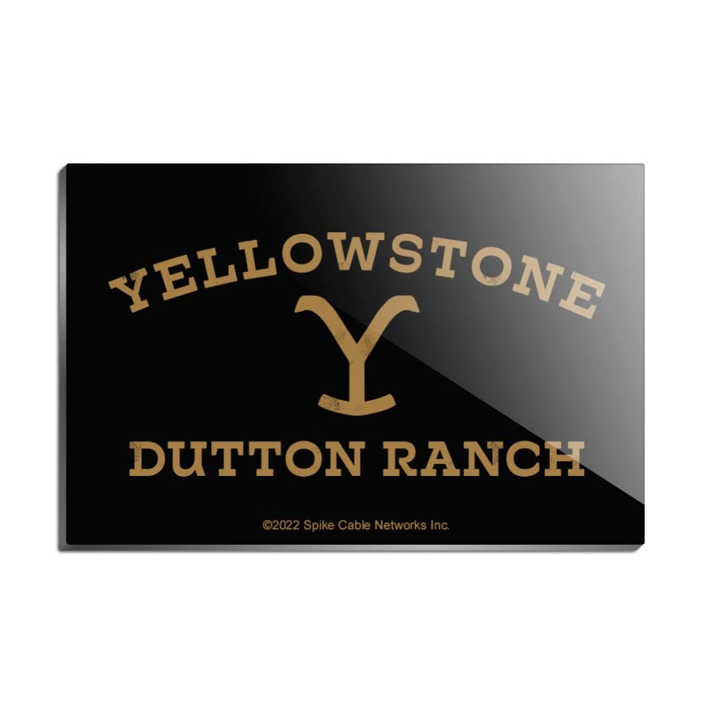 Yellowstone Dutton Ranch Rectangle Acrylic Refrigerator Magnet - Western Decor for Kitchen, Office & Home - Perfect for Fridge, Whiteboard & Metal Surfaces
