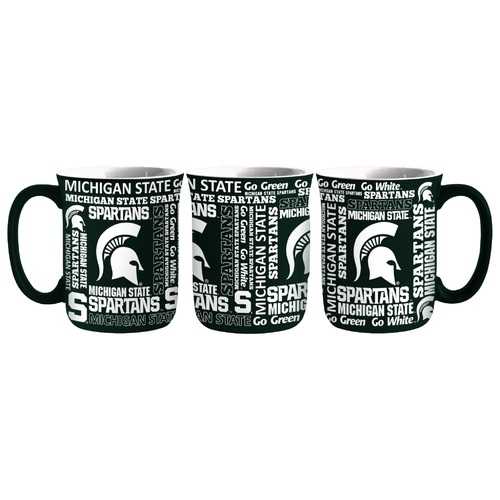 Michigan State Spartans 17oz Ceramic Coffee Mug - Insulated Travel Tumbler for Hot & Cold Drinks - Perfect for Home, Office, Game Day & Spartans Fans Gifts
