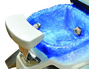 ANS Ocean Econo Disposable Pedicure Spa Sink Liners - 800 Count Blue - Hygienic Salon Foot Bath Covers for Professional Nail Care & Spa Treatments