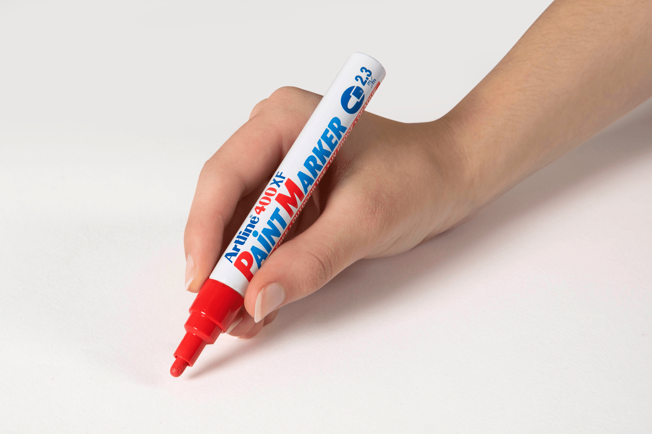 Artline 400 Red Paint Marker - 2.3mm Bullet Tip Permanent Marker - Pack of 12 - Ideal for DIY Projects, Signage & Artwork