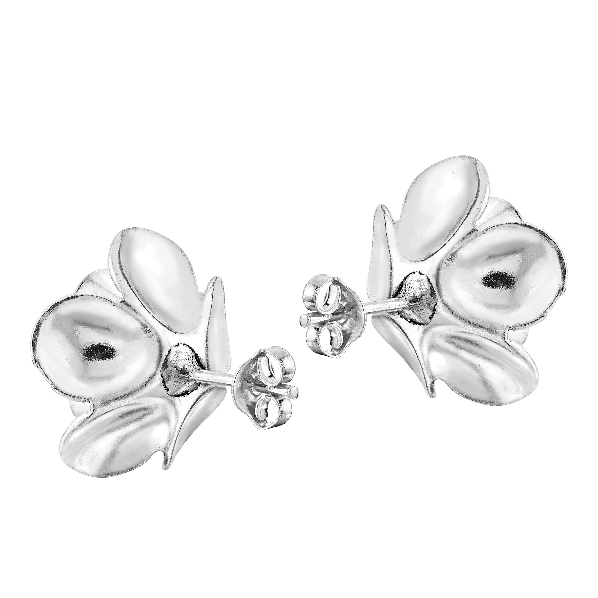 AeraVida Lustrous Magnolia Flower Sterling Silver Stud Earrings for Women - Minimalist Floral Jewelry Gift for Daughter, Wife, Girlfriend | Perfect for Weddings, Anniversaries & Everyday Elegance