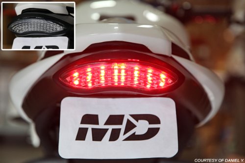 Sequential LED Tail Lights Clear Lens for 2011-2020 Triumph Speed Triple - High Visibility Brake Lights for Night Riding & Enhanced Safety