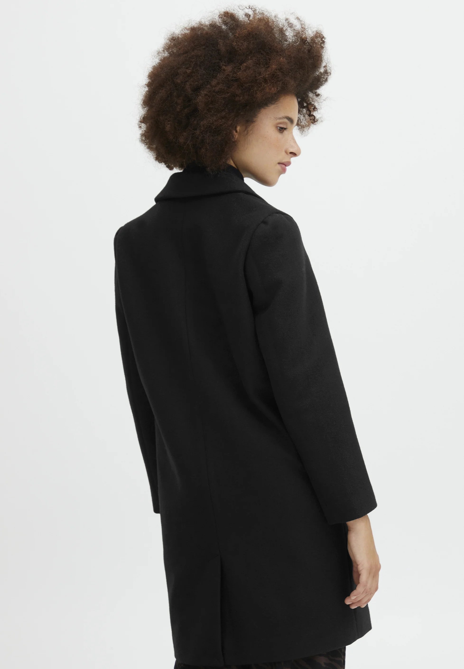 Juliette Coat for Women - Classic Black Wool Blend Trench Coat with Belt, Elegant Fall & Winter Outerwear for Office, Date Night & Special Occasions