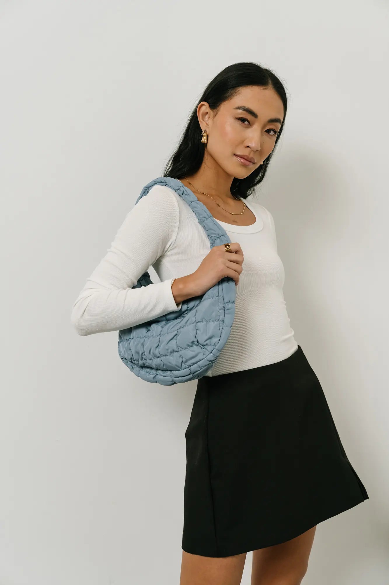 Julia Quilted Crossbody Bag for Women - Blue Genuine Leather Purse with Adjustable Strap | Perfect for Work, Travel & Everyday Use