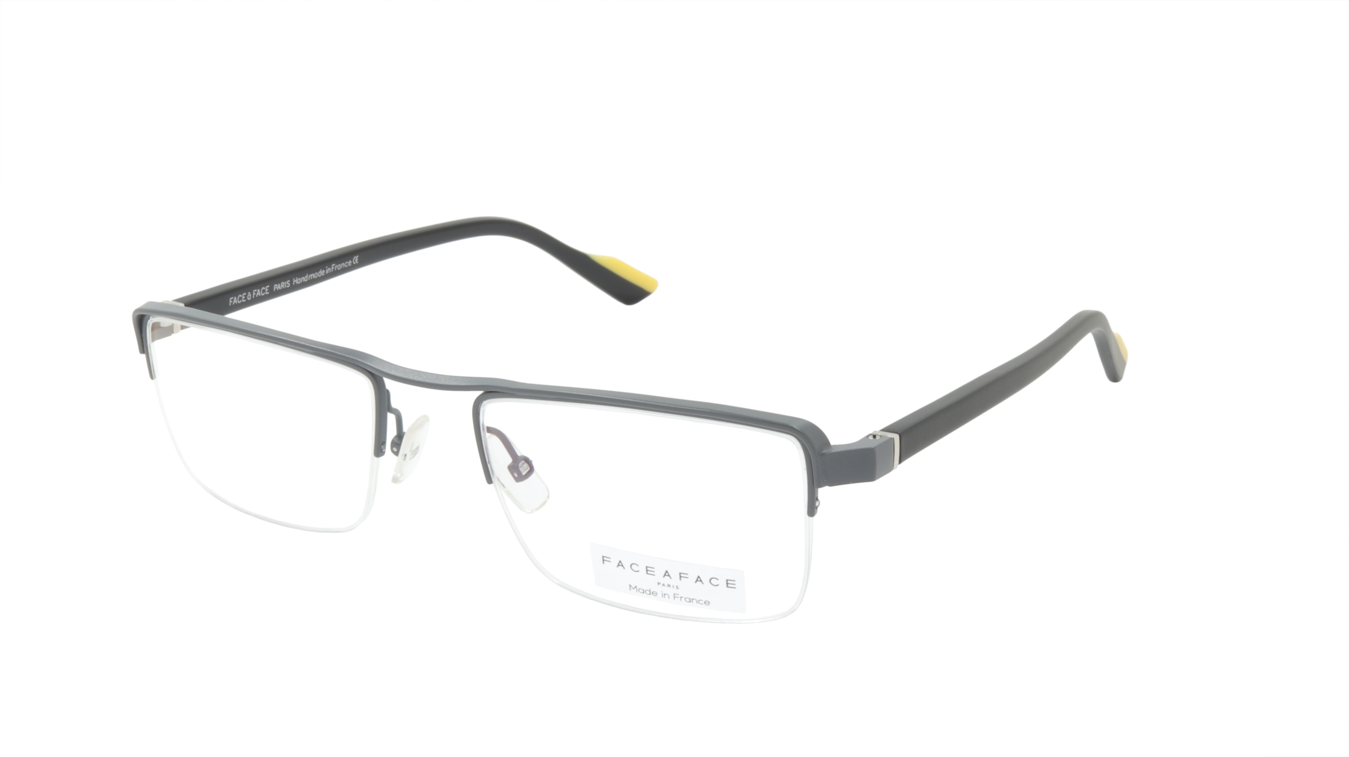 Face A Face RODEO 1 Eyeglasses Frame - Acetate & Metal Blend in Black & Yellow | Stylish Unisex Optical Glasses for Work, Reading & Fashion