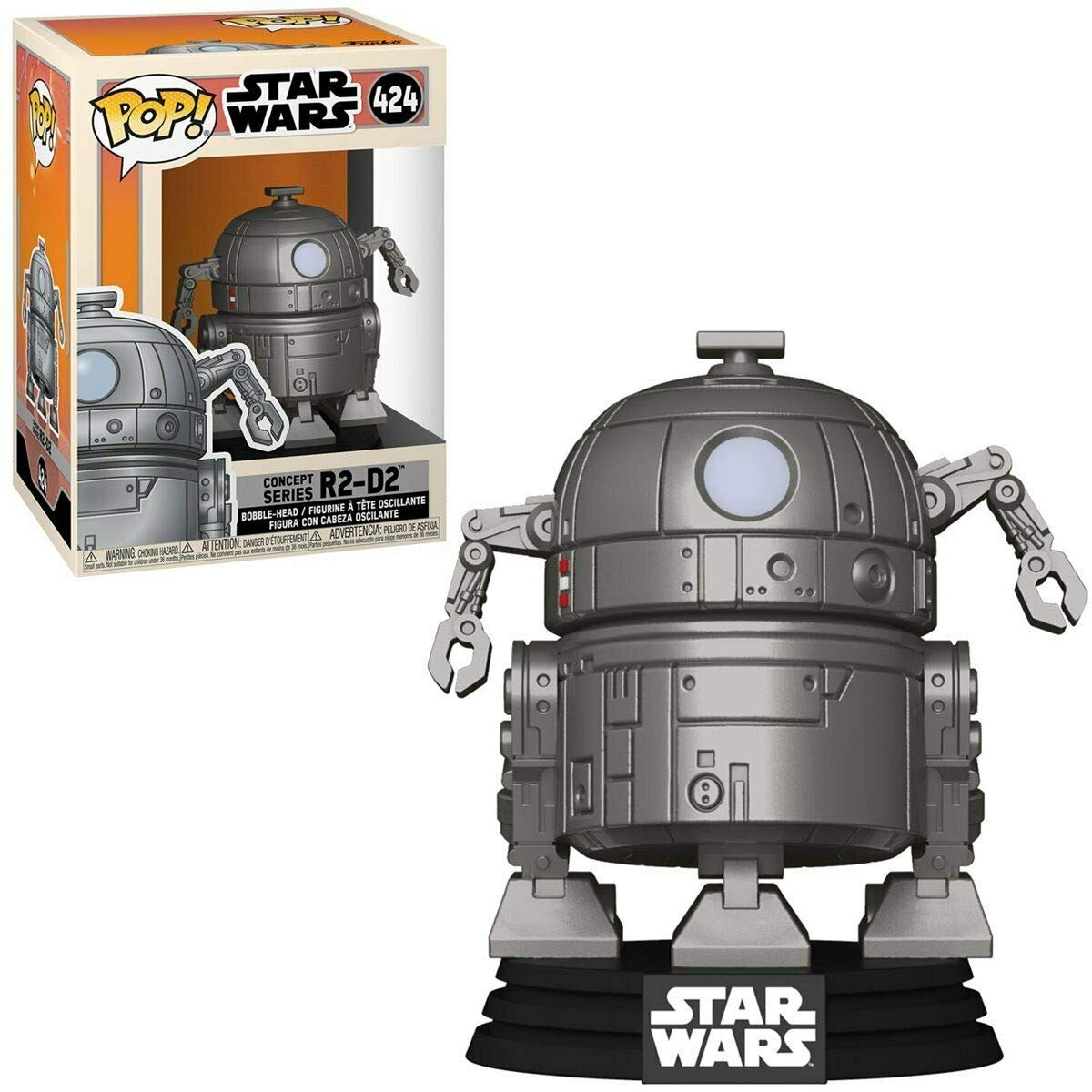 Star Wars R2-D2 Concept Series Pop! Vinyl Figure #424 - Limited Edition Collectible with EcoTEK Pop Protector Case - Perfect for Display, Gifts & Star Wars Fans