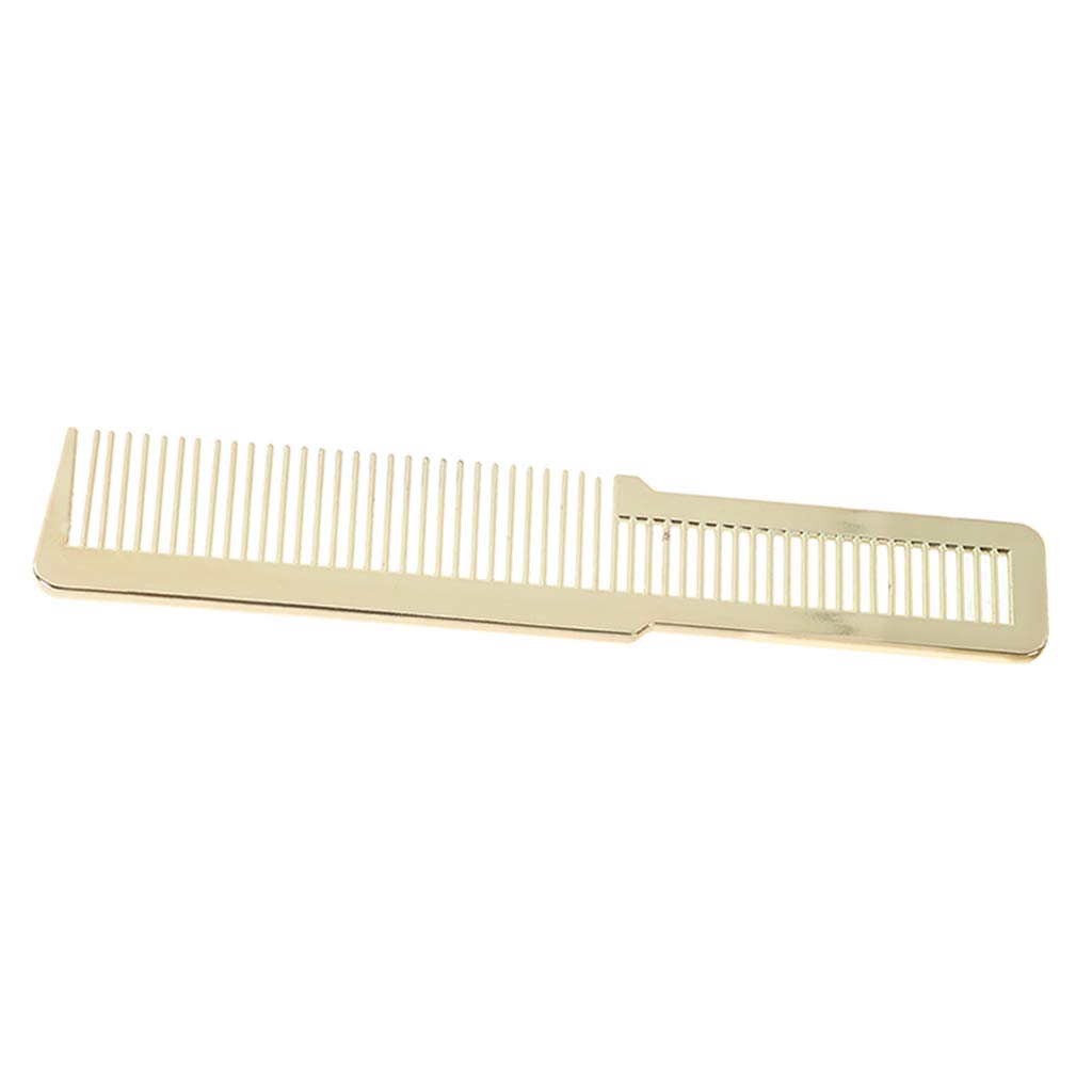 Professional Barber Comb for Fade Haircuts - VMS INDIA Large Flat Top Clipper Comb with Golden Finish | Perfect for Men's Grooming, Salon Styling & DIY Haircuts at Home