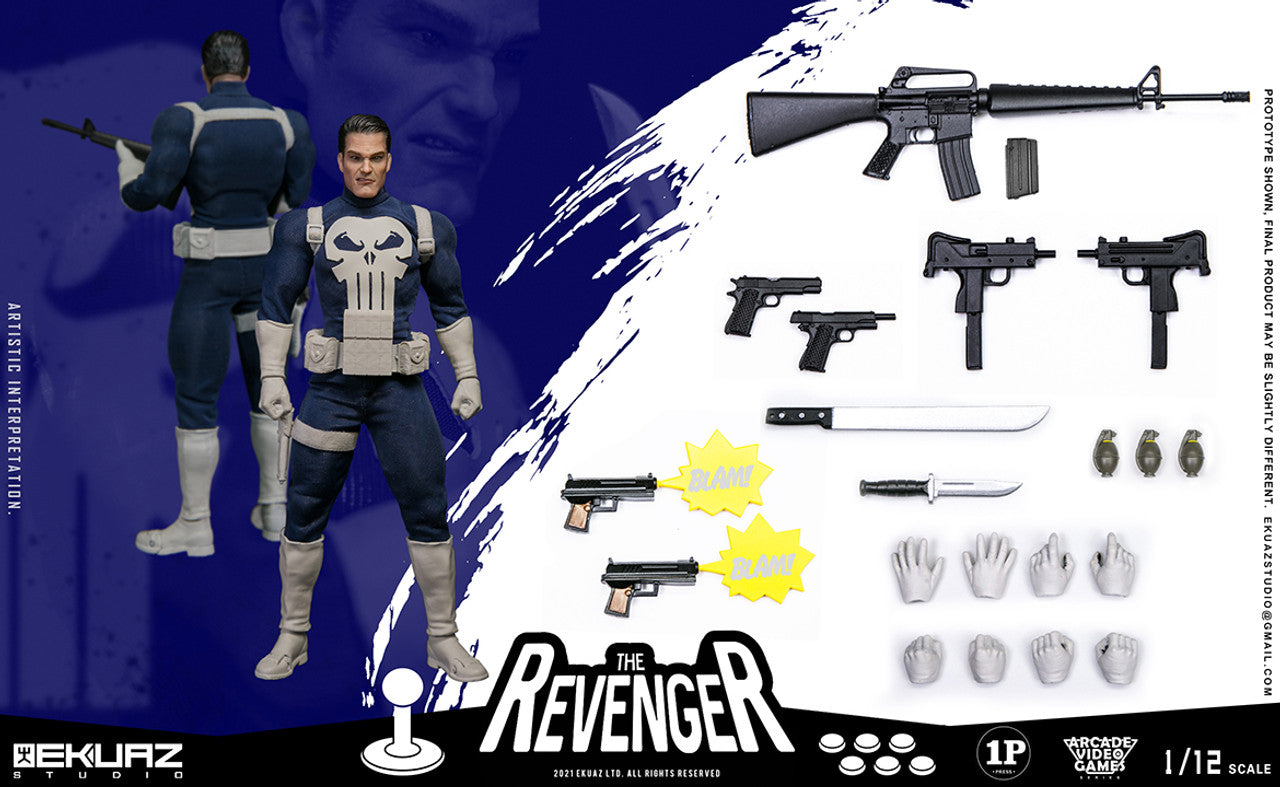 Ekuaz Studio 1/12 Scale Arcade Video Game Figure - The Revenger EKS06 Collectible Action Figure for Display & Gaming Enthusiasts | Perfect for Shelf Decoration, Anime Collections & Gift Giving