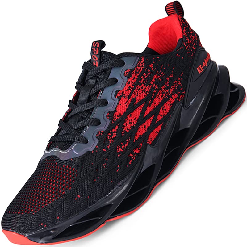 **DZUJY Men's Running Shoes - Lightweight Tennis, Trail, Basketball & Casual Sneakers for Walking, Hiking & Sports (White/Blue/Red/Black) - Perfect for Gym, Workout & Everyday Wear**