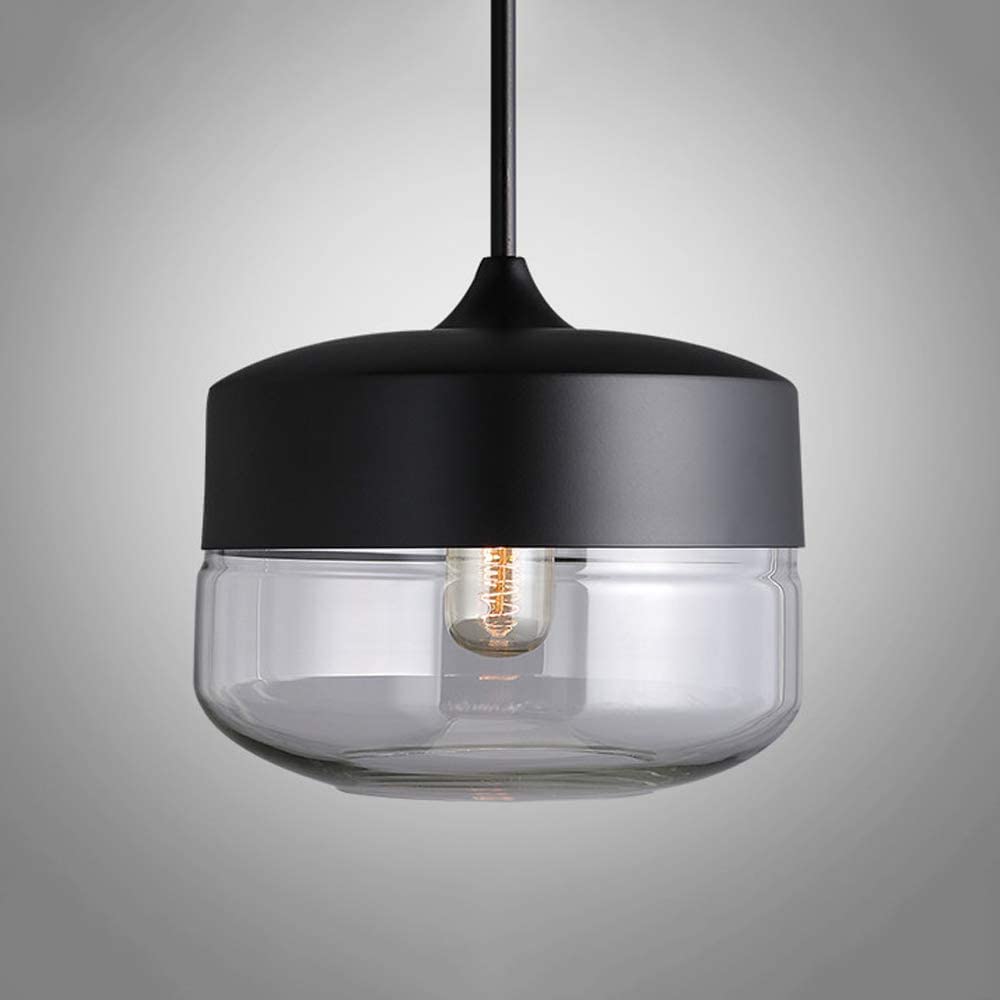 Nordic Modern Glass Pendant Light Fixture - E26/E27 LED Hanging Lamp for Kitchen, Dining Room, Bar & Bedroom - Stylish Industrial Loft Lighting for Restaurants, Living Spaces & Home Decor