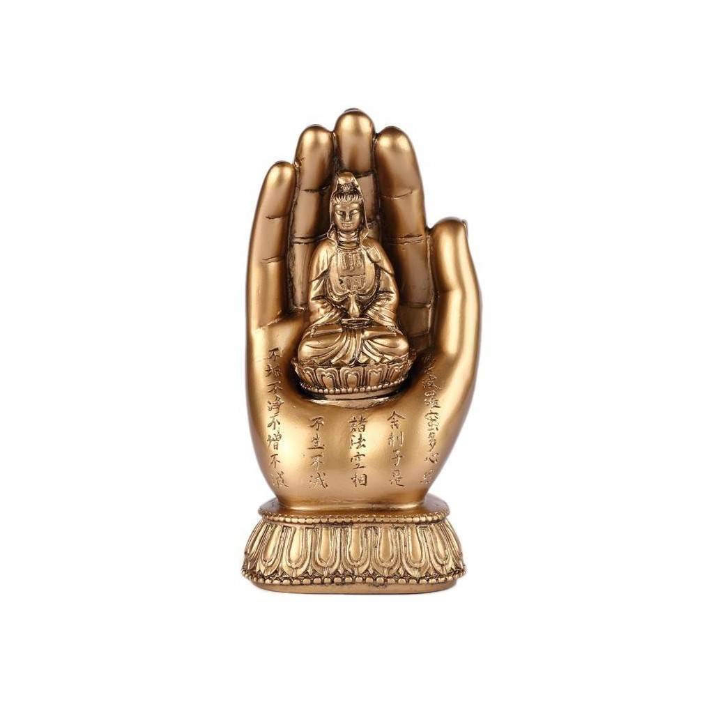Hand of Buddha Guanyin Goddess Statue - Exquisite Asian Home Decor for Meditation, Yoga & Spiritual Altar | Feng Shui Blessing Gift