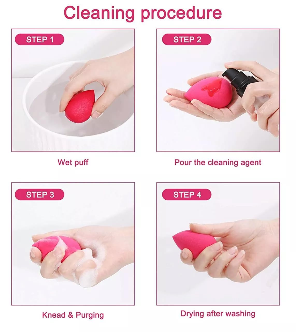 BELLA HARARO 4-in-1 Elastic Soft Makeup Sponge - Beauty Blender with Storage Box for Foundation, Concealer, Powder & Cream - Perfect for Daily Makeup & Professional Use