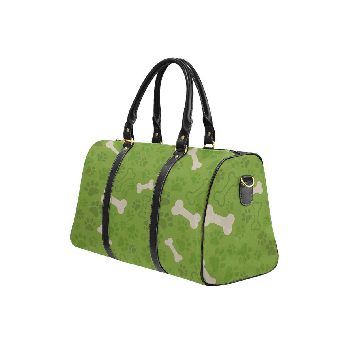 **INTERESTPRINT Dog Paw Print & Bone Travel Duffel Bag - Large Lightweight Weekender Overnight Bag for Dogs, Pet Lovers & Travel Enthusiasts | Perfect for Weekend Trips, Gym, Camping & Pet Adventures**