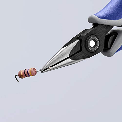 KNIPEX Electronics Pliers - Half Round Tip Precision Pliers with Cross-Hatched Grips for Electronics Repair, Jewelry Making & Crafting | Professional Wire Cutting & Bending Tool