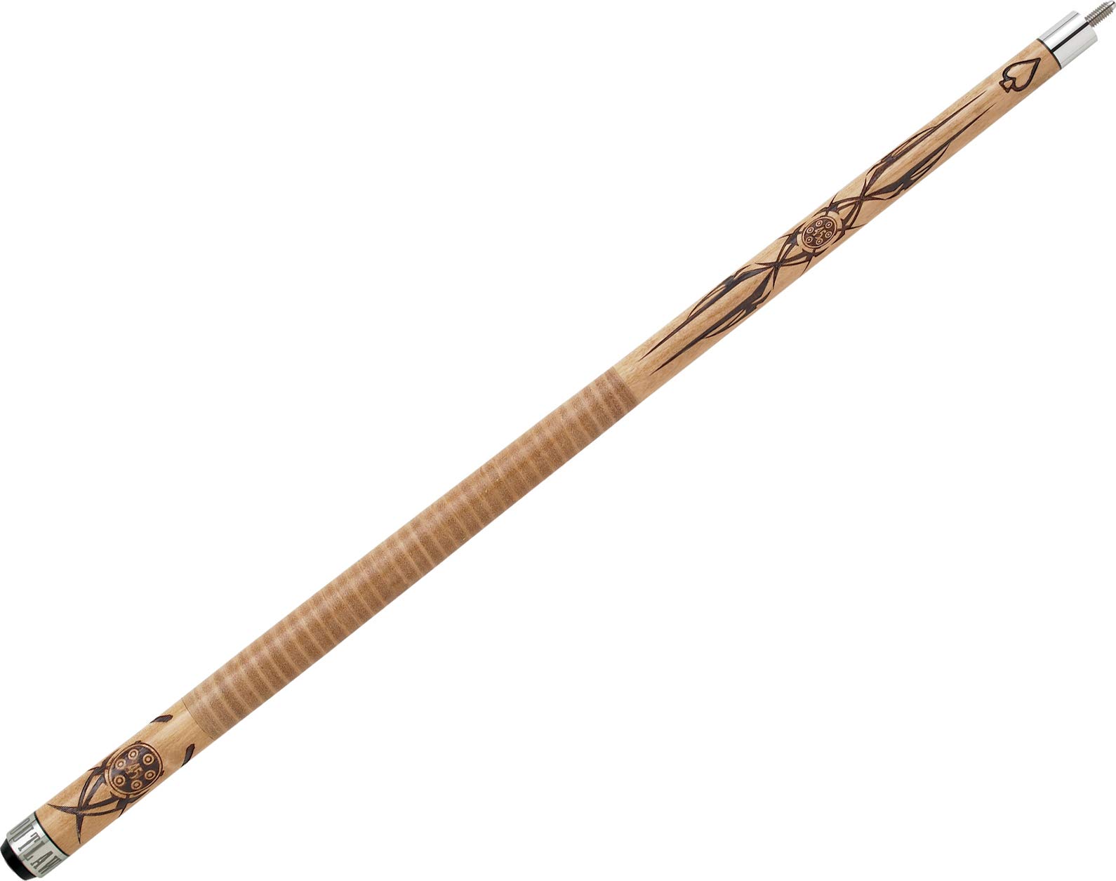 Premium 18 oz Pool Cue with Black Bumper - Professional Billiard Stick for Pool Halls, Home Game Rooms & Tournament Play