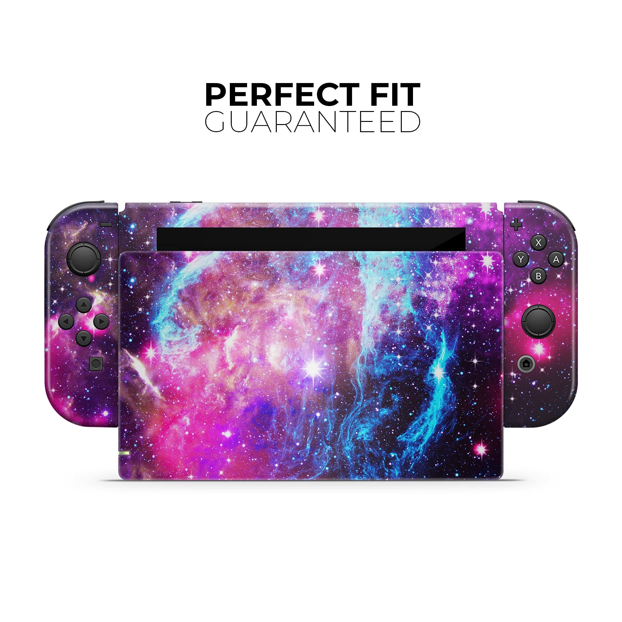 Nintendo Switch Skin Decal - Protective Scratch-Resistant Removable Vinyl Wrap Cover - Bright Trippy Space Design - Compatible with Switch Console Bundle - Perfect for Gaming Enthusiasts & Customization Lovers