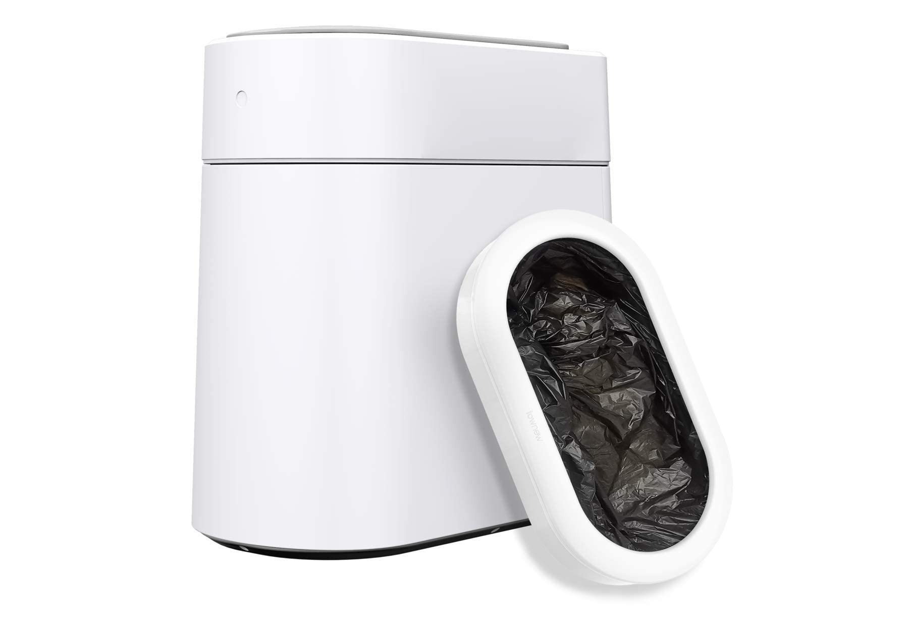 TOWNEW T3 Slim Automatic Infrared Motion Sensor Trash Can with Lid - 3.4 Gallon Touchless Self-Sealing Waterproof Garbage Bin for Bathroom, Kitchen & Office - Includes White Refill Ring (Up to 20 Bags) - Perfect for Hands-Free Waste Disposal & Hygiene Maintenance