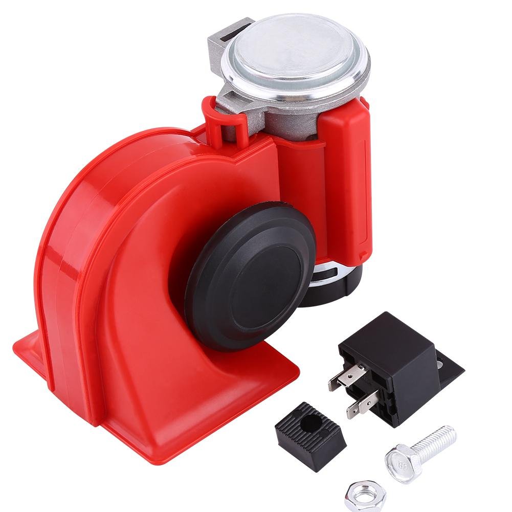 Dual Tone 12V Electric Air Horn - Super Loud Snail Trumpet for Cars & Motorcycles | Qiilu High-Performance Pump Siren for Emergency & Off-Road Use