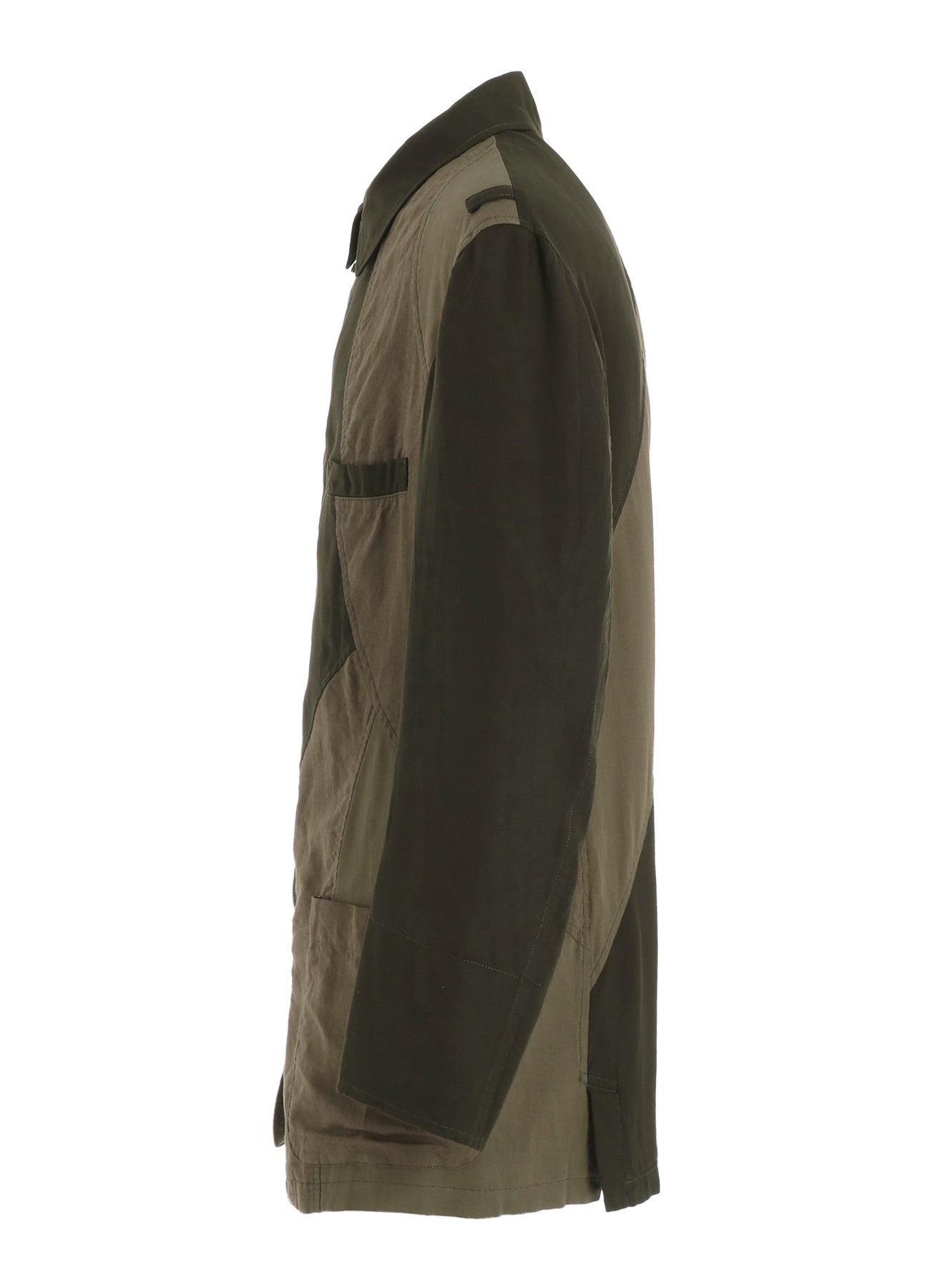 Cubism Patchwork Product Dyed Switching Zip Jacket - Stylish Unisex Outerwear for Casual Wear & Street Fashion