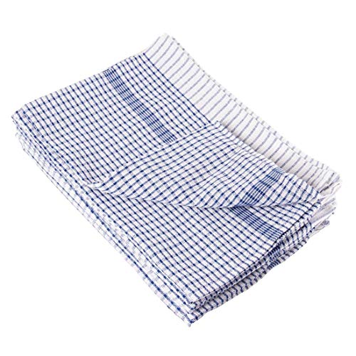 Premium Vogue Wonderdry Blue Tea Towels - Super Absorbent, Quick Dry, Lint-Free - Perfect for Kitchen, Dish Drying, and Hand Towel Use