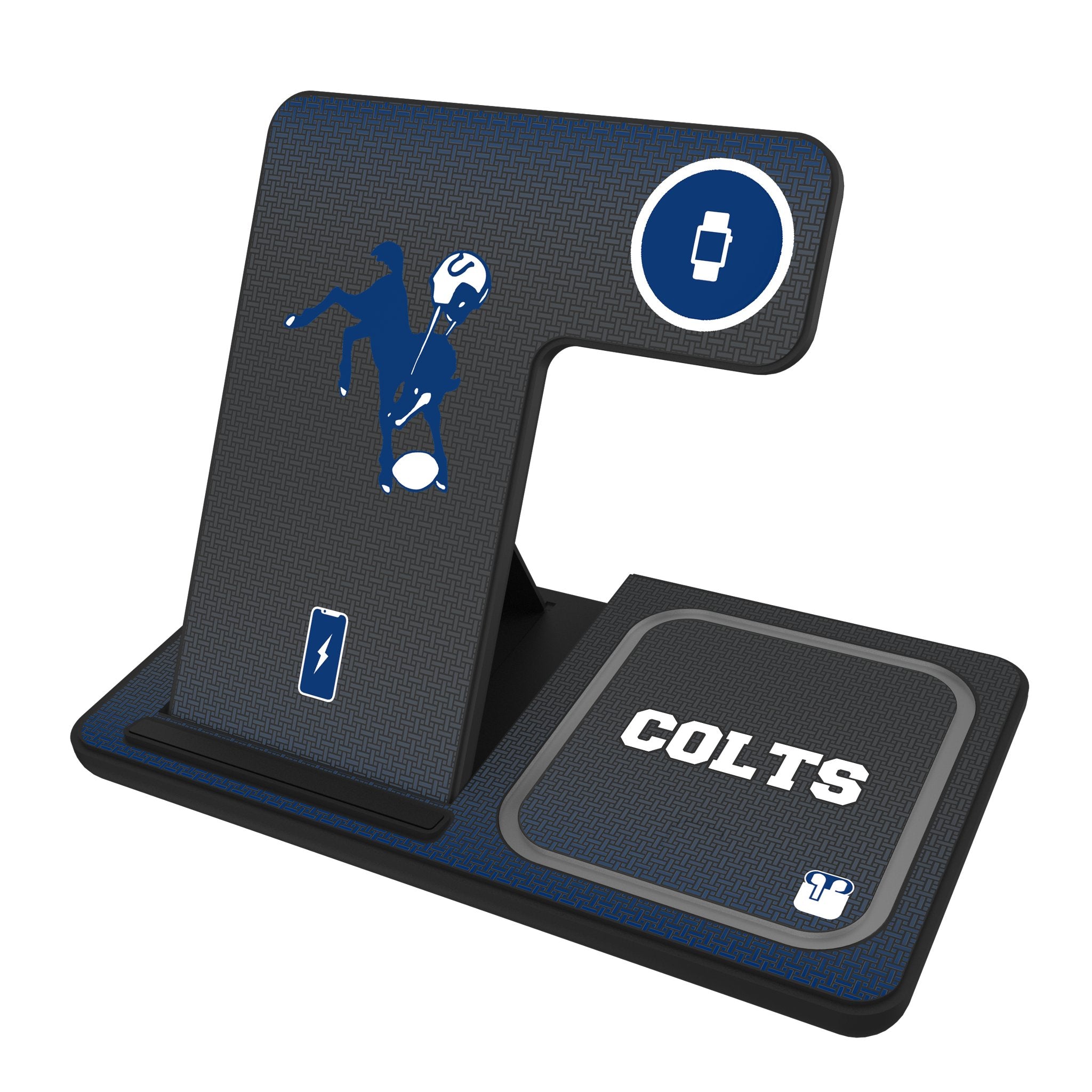 Vintage Baltimore Colts 1946 Historic Collection Linen 3-in-1 Charging Station - Fast Charging for iPhone, Android & AirPods - Perfect for Home, Office & Travel