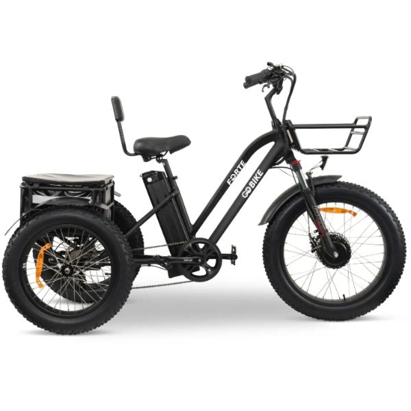 Go Bike FORTE Electric Tricycle for Adults - 750W Motor, 48V 15Ah Battery, 25MPH Speed - Perfect for Commuting, Grocery Shopping & Senior Mobility