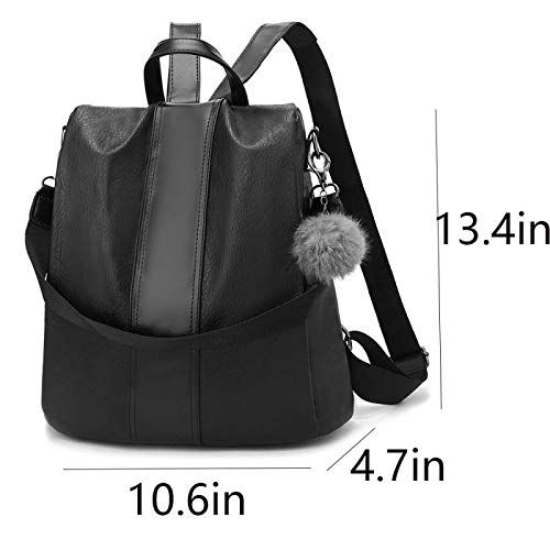 Women's Anti-Theft PU Leather Backpack Purse - Waterproof Casual Shoulder Satchel Daypack for Travel, Work & College (Brown) | Stylish Rucksack for Commuting, Shopping & Outdoor Activities