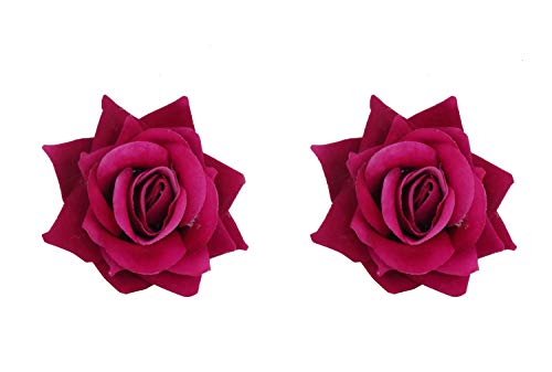 Velvet Rose Hair Clips for Women & Girls - Elegant Floral Hair Accessories for Birthday Parties, Weddings, Prom & Special Occasions