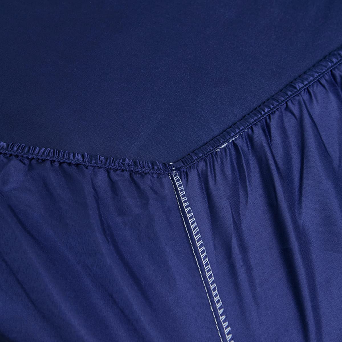 Premium Queen Fitted Sheet - Deep Pocket Microfiber Bottom Sheet - Fade & Shrink Resistant, Durable & Easy Care - 1 Piece (Queen Size, Blue) - Perfect for Master Bedroom, Guest Room & Vacation Homes