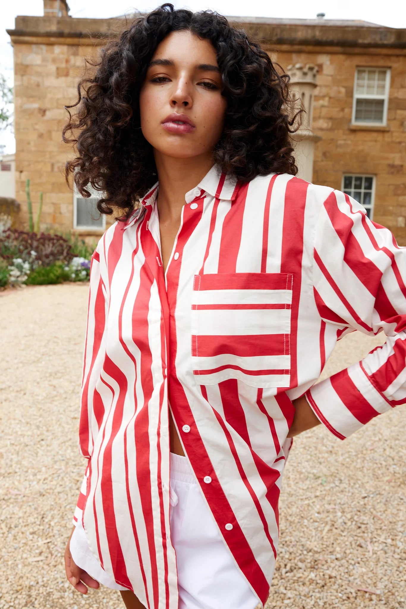 Buddy Shirt in Ruby Antique Stripe - Stylish Casual Wear for Men & Women | Perfect for Everyday Outfits, Office & Date Nights