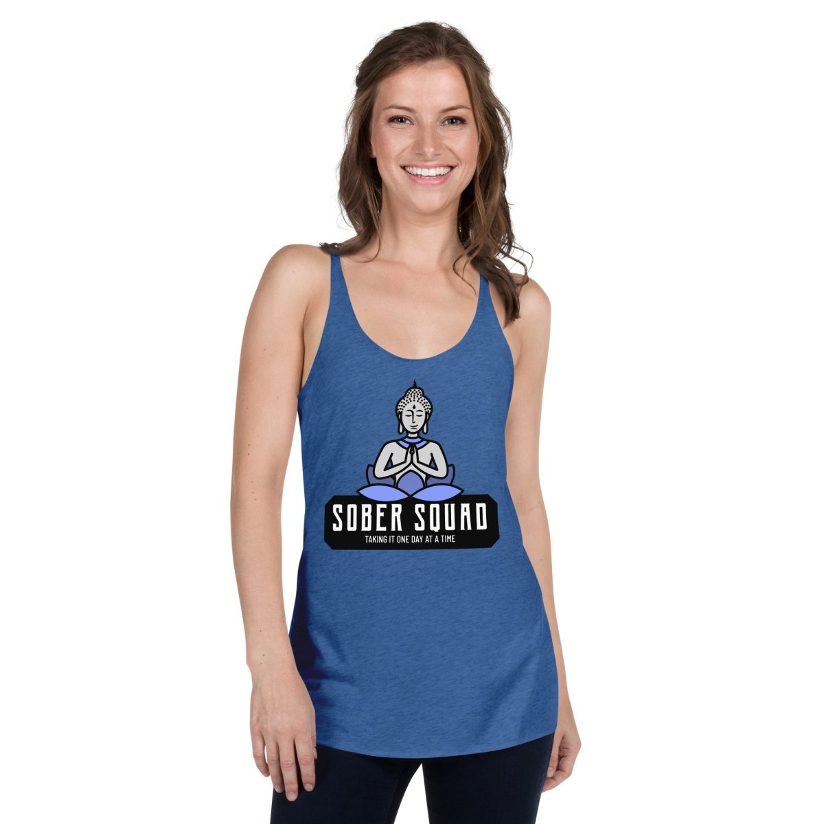Sober Squad Women's Racerback Tank Top - Breathable Workout Shirt for Yoga, Running & Gym - Comfortable Athletic Wear for Fitness & Active Lifestyle
