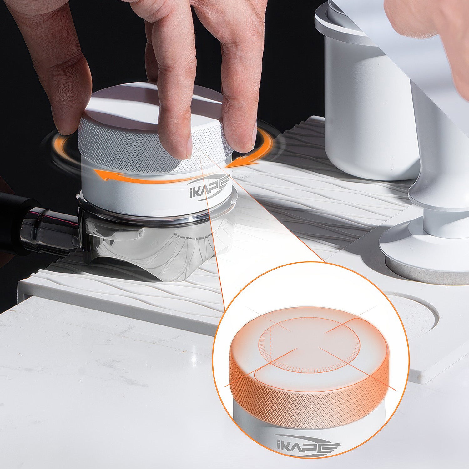 Premium Espresso Coffee Tamper & Distributor - 58mm Stainless Steel Barista Tool for Perfectly Tamped Coffee Grounds - Ideal for Home Baristas & Coffee Shops