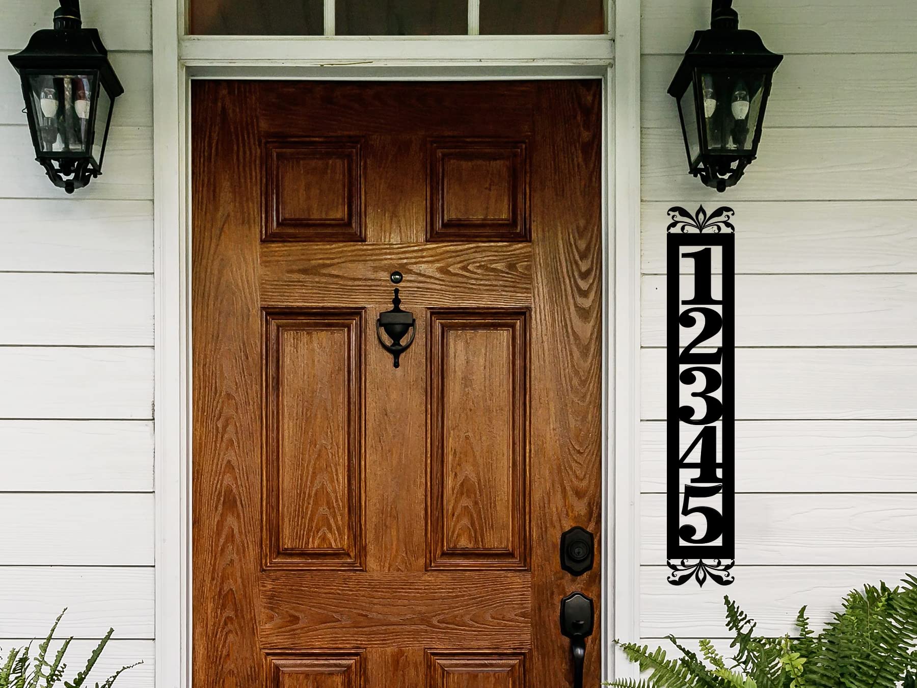 Custom Vertical House Numbers for Outdoor - Personalized Metal Address Plaque | Durable Weatherproof Housewarming Gift for New Home | Perfect for Front Door, Mailbox & Curb Appeal Enhancement