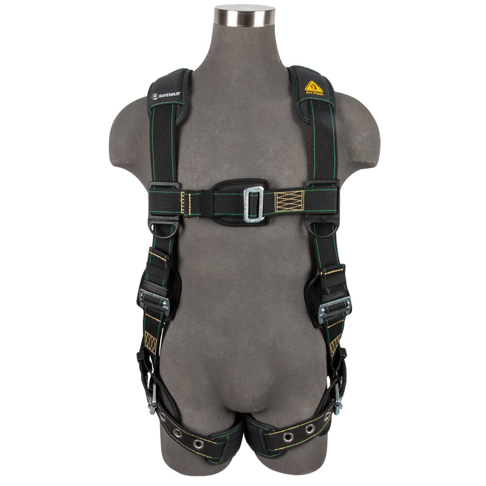 Arc Flash Full Body Safety Harness with 1D Rating, MB Chest & TB Legs - Ideal for Electrical Work, Construction & Industrial Fall Protection